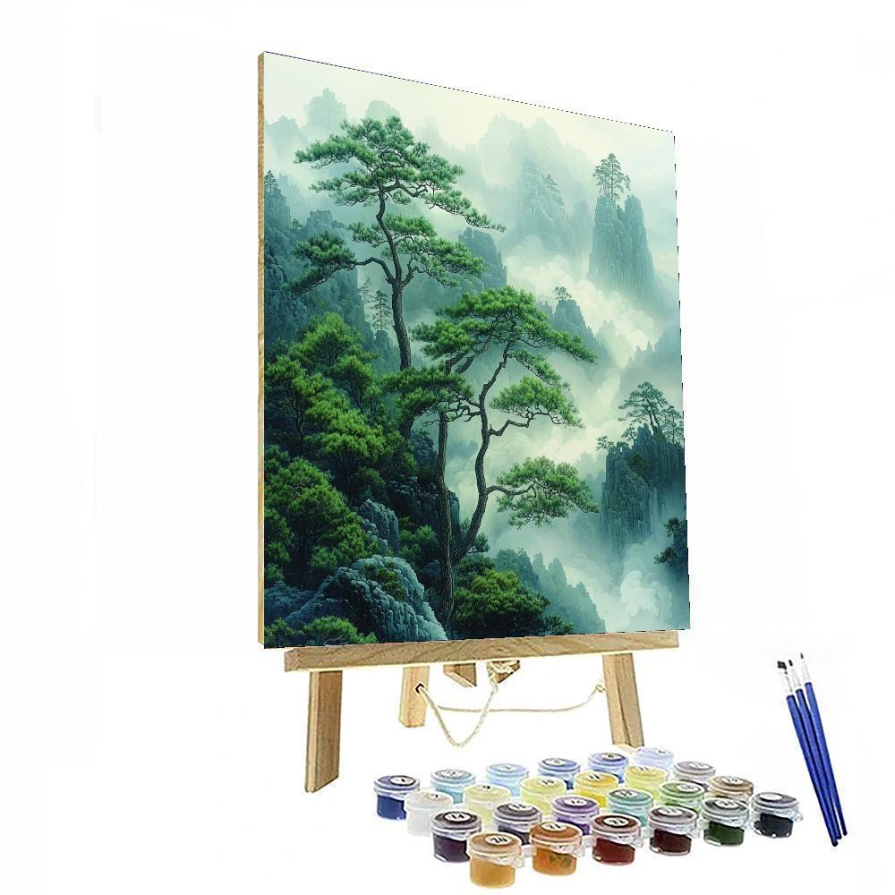 Zhao Mengfu Inspired Timeless Ancient Trees  Numbered Painting Kits