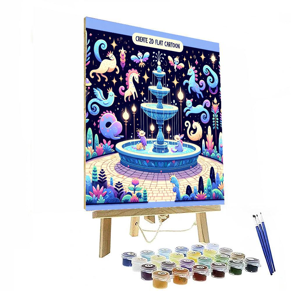 Fantasy Fountain Painting Number Kit
