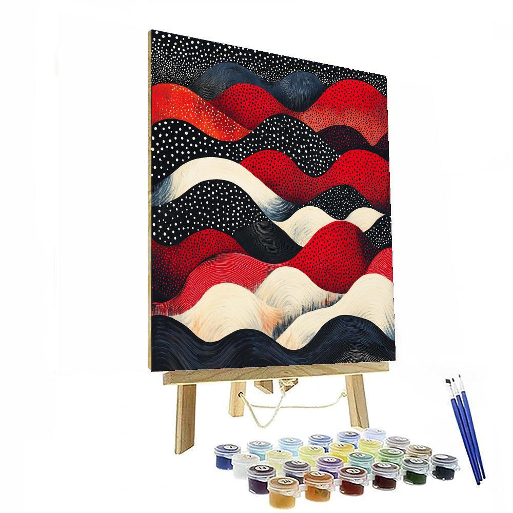 Yayoi Kusama Inspired Transcendent Waves  DIY Paint By Numbers