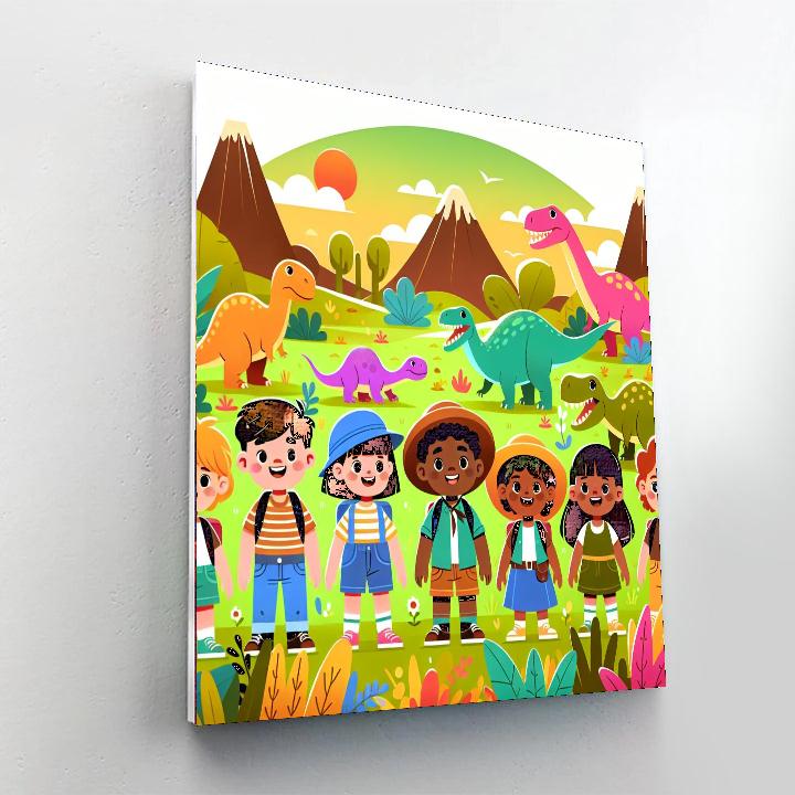 Magical Dinosaur World Paint By Number