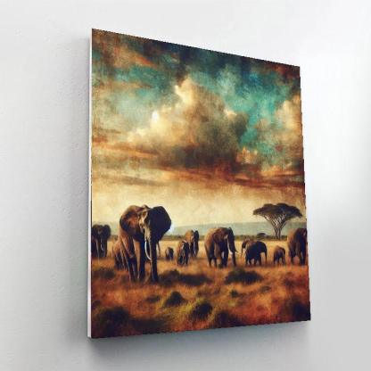 Gentle Giants Of The Savannah Paint By Number