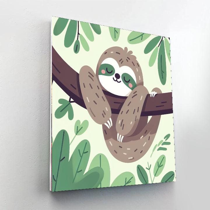 Sleepy Sloth Snooze Paint By Number