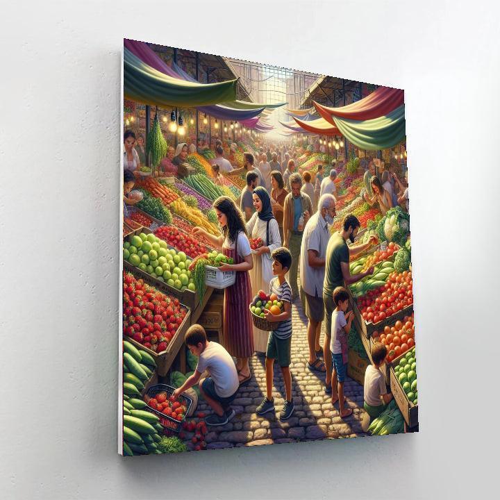 Lively Farmer's Market Painting Number Kit