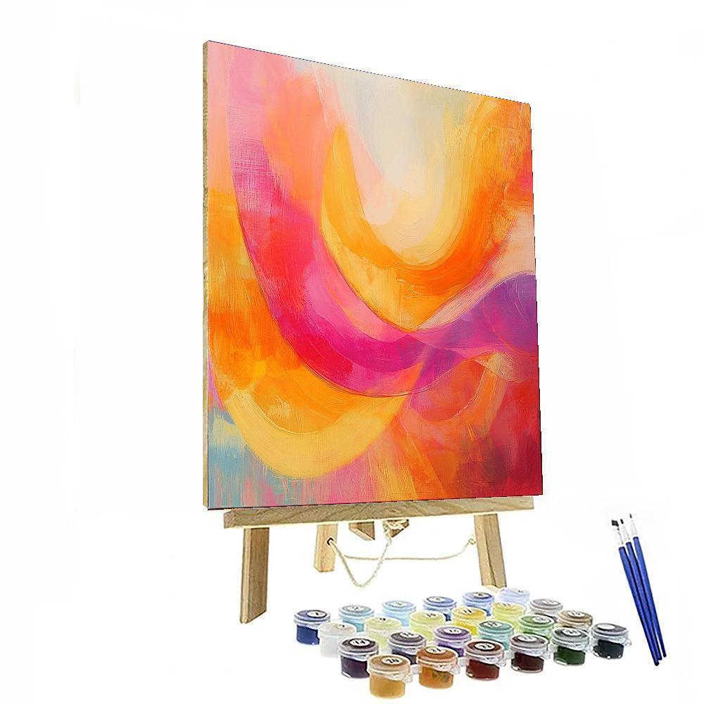Abstract Art Style Inspired Abstract Dawn  Painting By Numbers Kit
