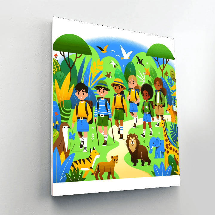 Wild Jungle Expedition DIY Paint By Numbers