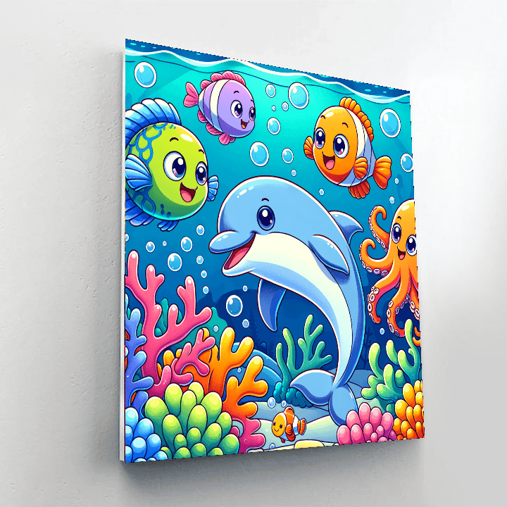 Colorful Underwater Expedition Painting By Numbers Kit