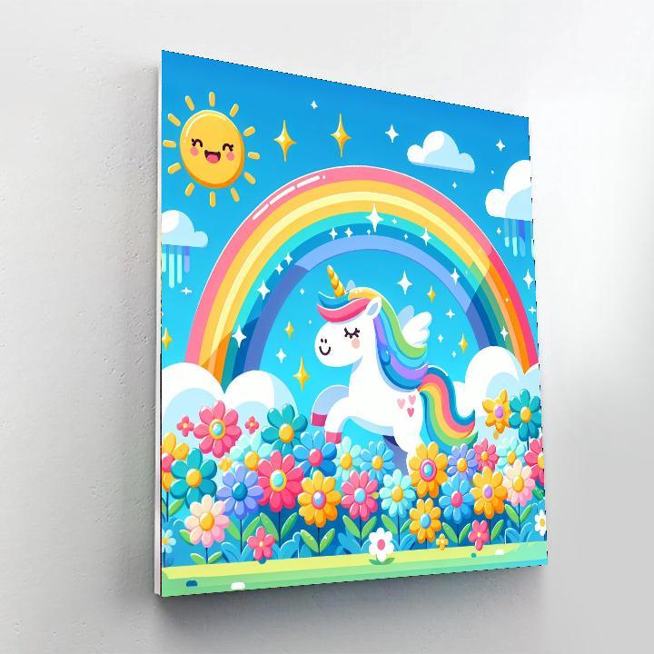Whimsical Rainbow Magic DIY Paint By Numbers