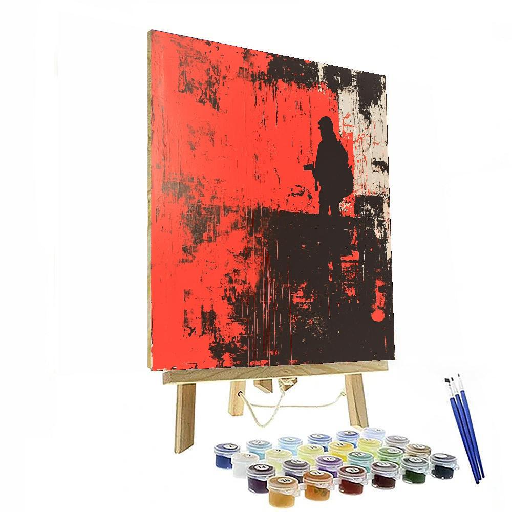 Banksy Inspired Confronting Reality  DIY Paint By Numbers