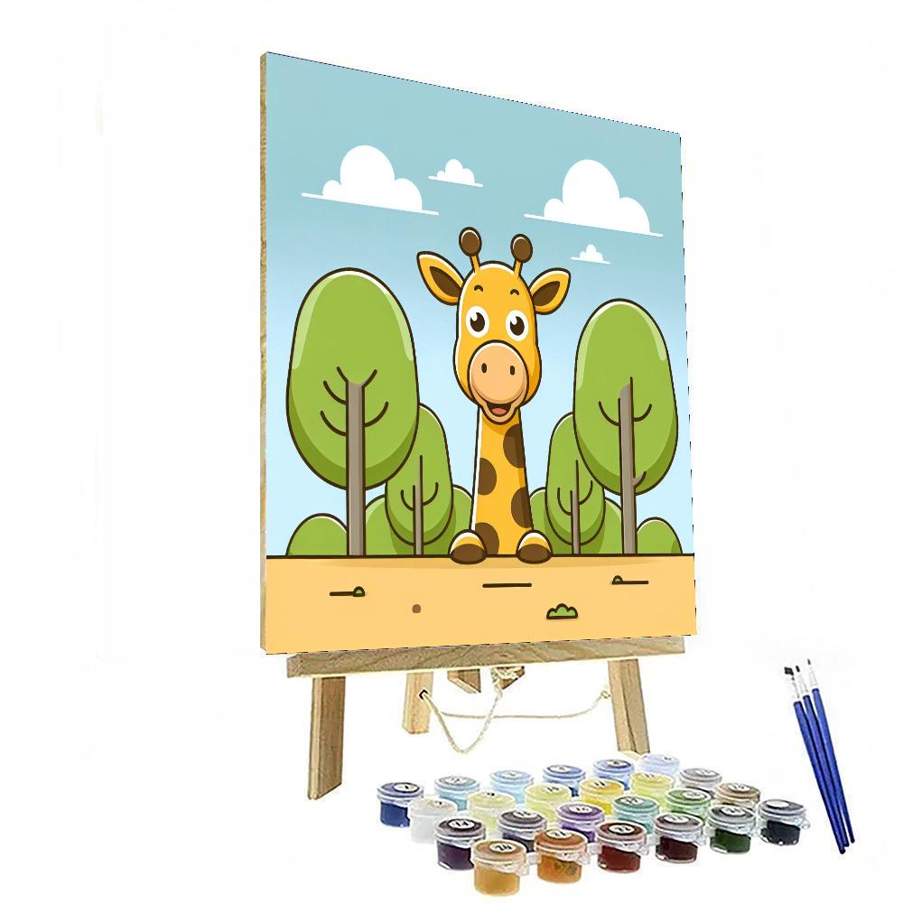 Funny Giraffe Number Painting