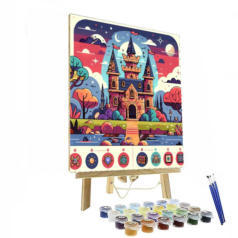 Mystery In The Castle Painting Number Kit