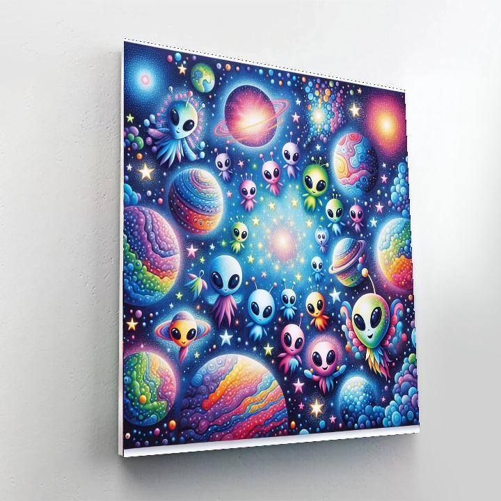 Colorful Space Exploration Paint By Numbers Art