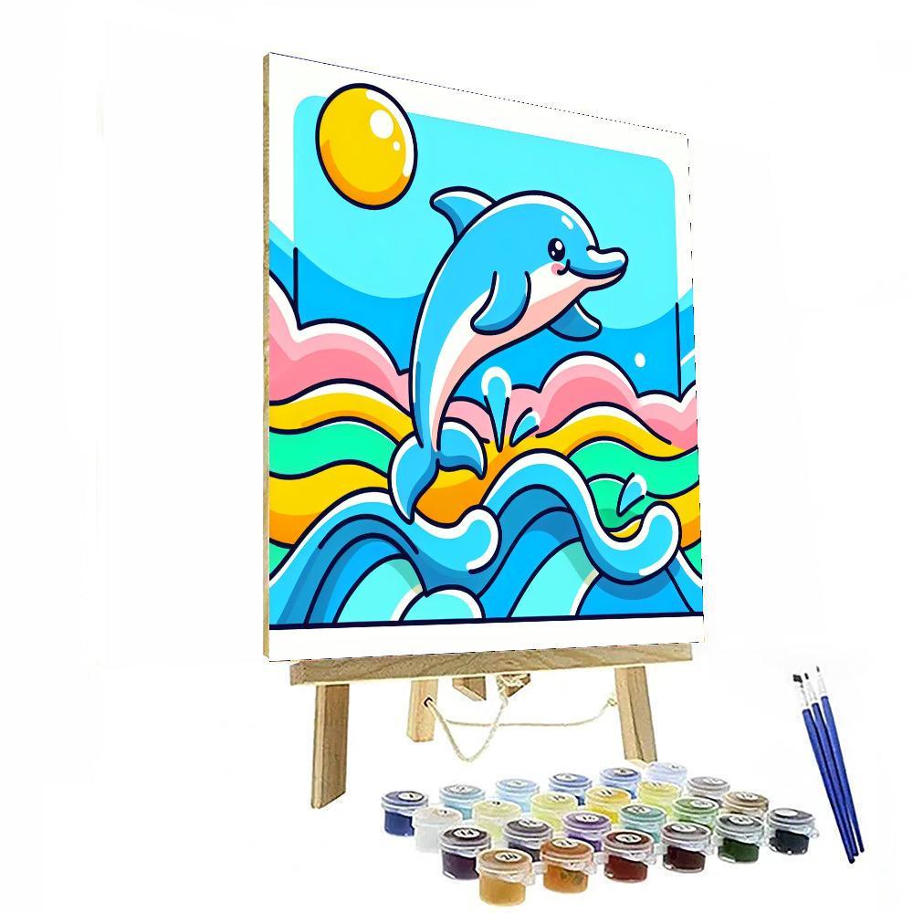 Smiling Dolphin Adventure Paint By Numbers Art