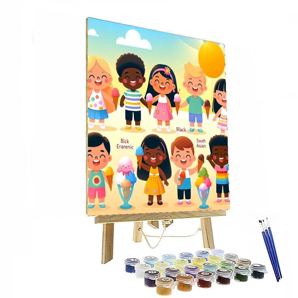Joyful Ice Cream Party Paint By Numbers Kits