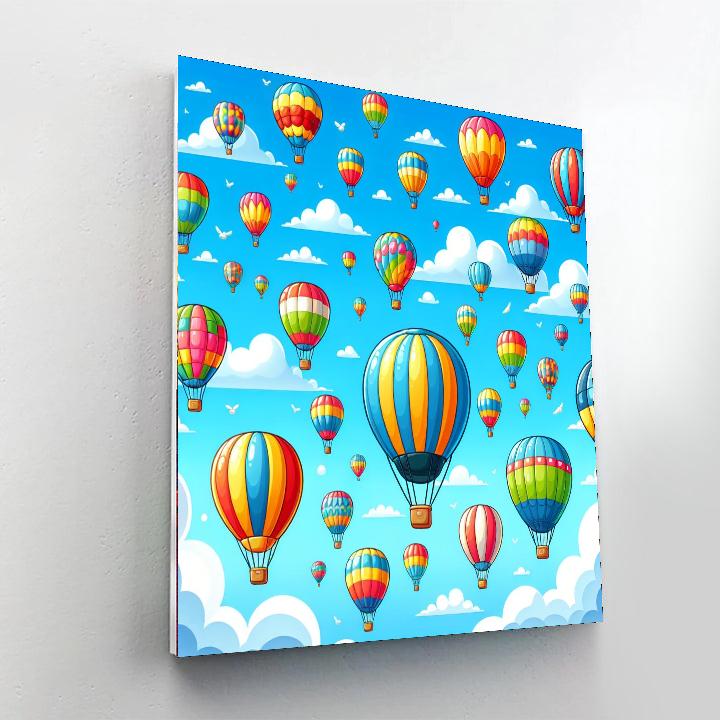 Fantasy Balloon Voyage DIY Paint By Numbers