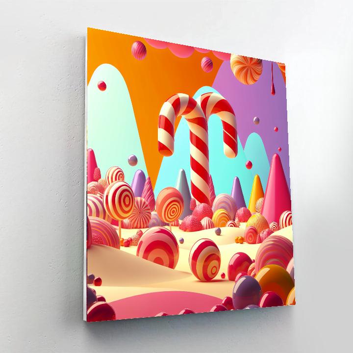 Enchanted Candyland Number Painting