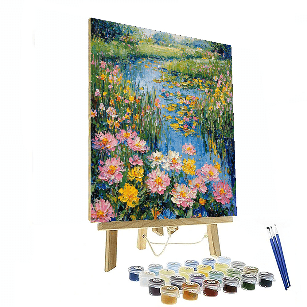 Claude Monet Inspired Garden Of Serenity  Paint By Numbers Art