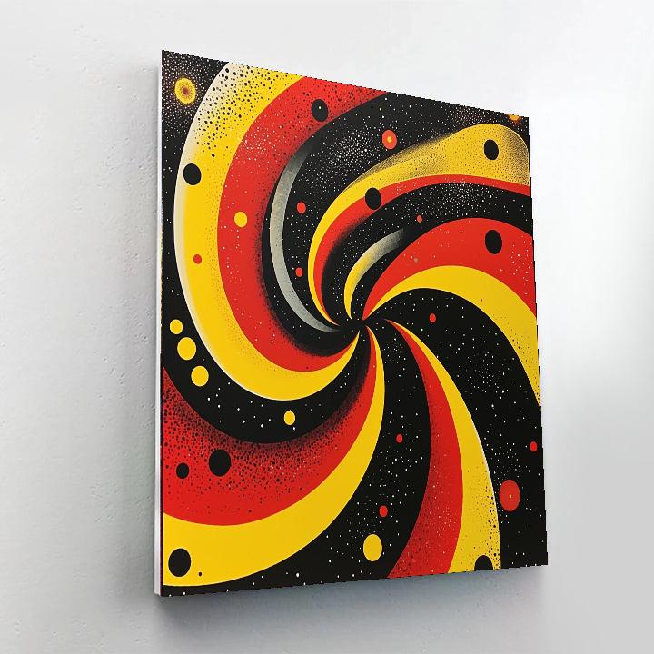 Yayoi Kusama Inspired Cosmic Spirals  Paint By Numbers