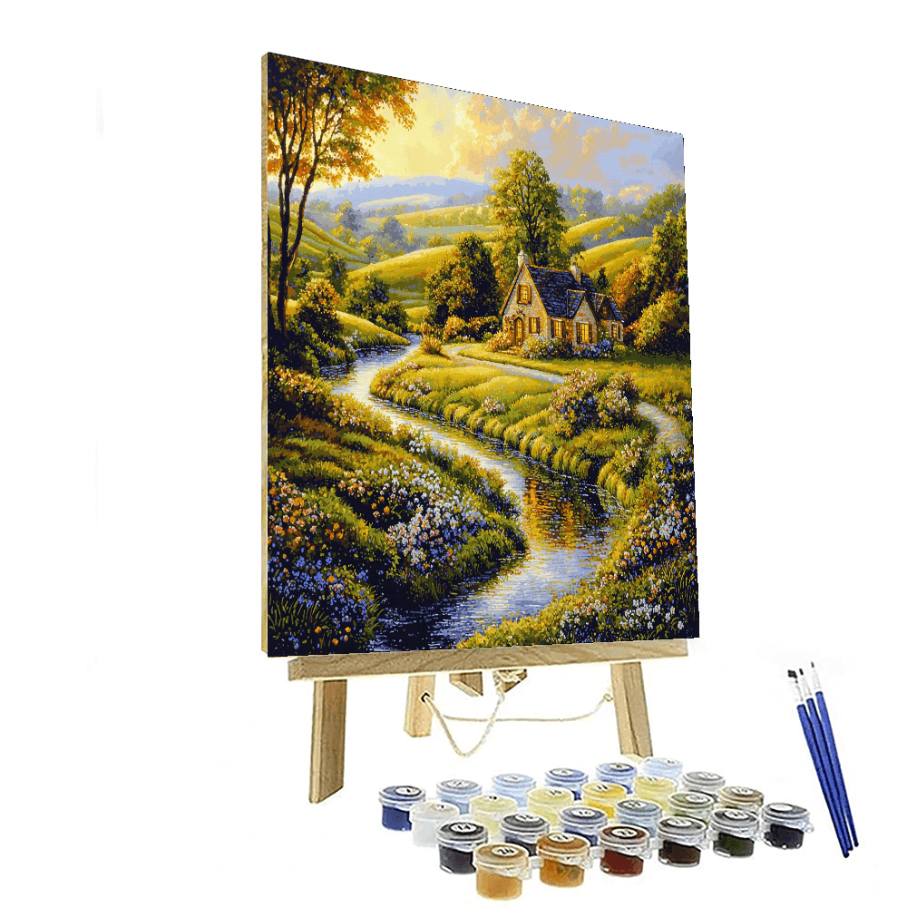 Thomas Kinkade Inspired Rustic Reflections  Paint By Numbers