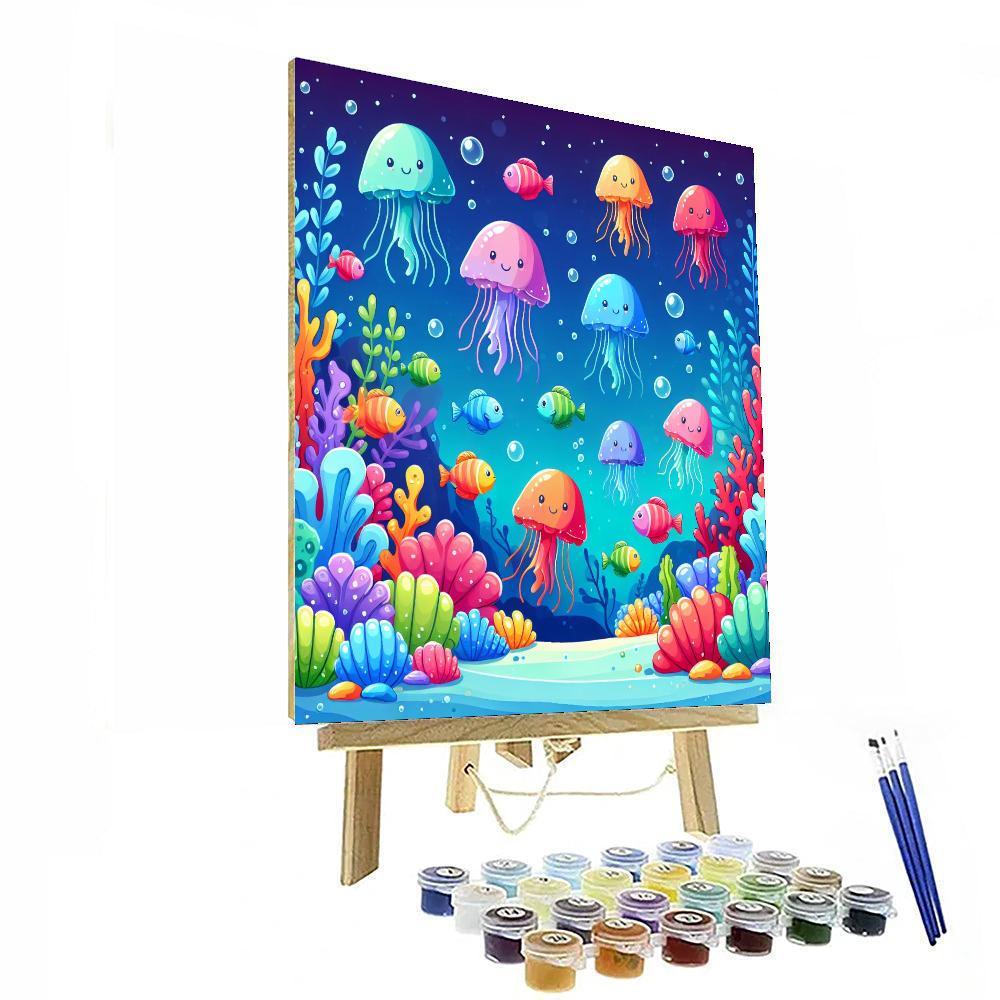 Jolly Jellyfish Journey Paint By Numbers