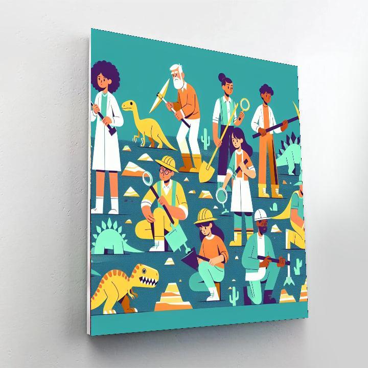 Dinosaur Fossil Expedition Numbered Painting Kits