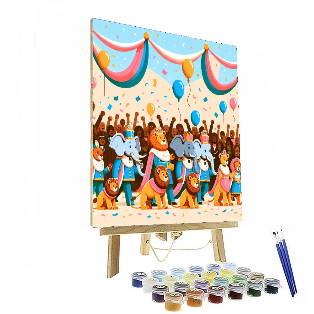 Royal Animal Parade DIY Paint By Numbers