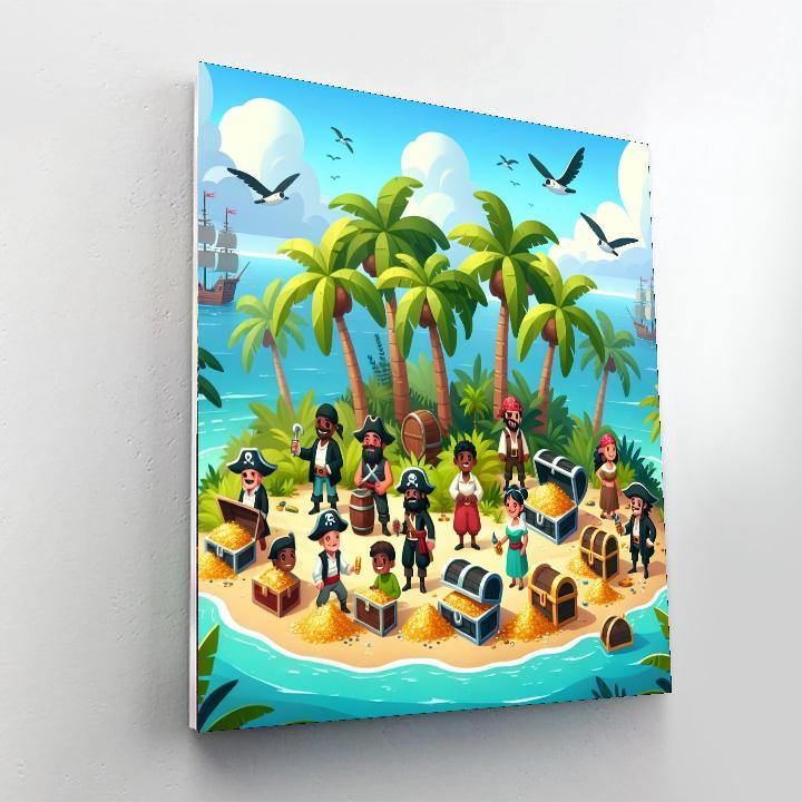 Adventure Island Escape Number Painting