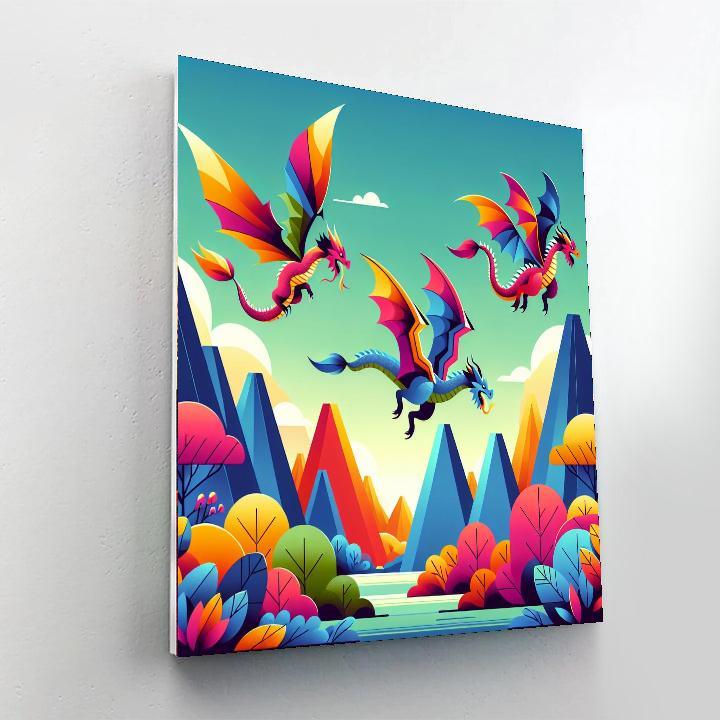 Mystic Dragon Valley Painting By Numbers Kit