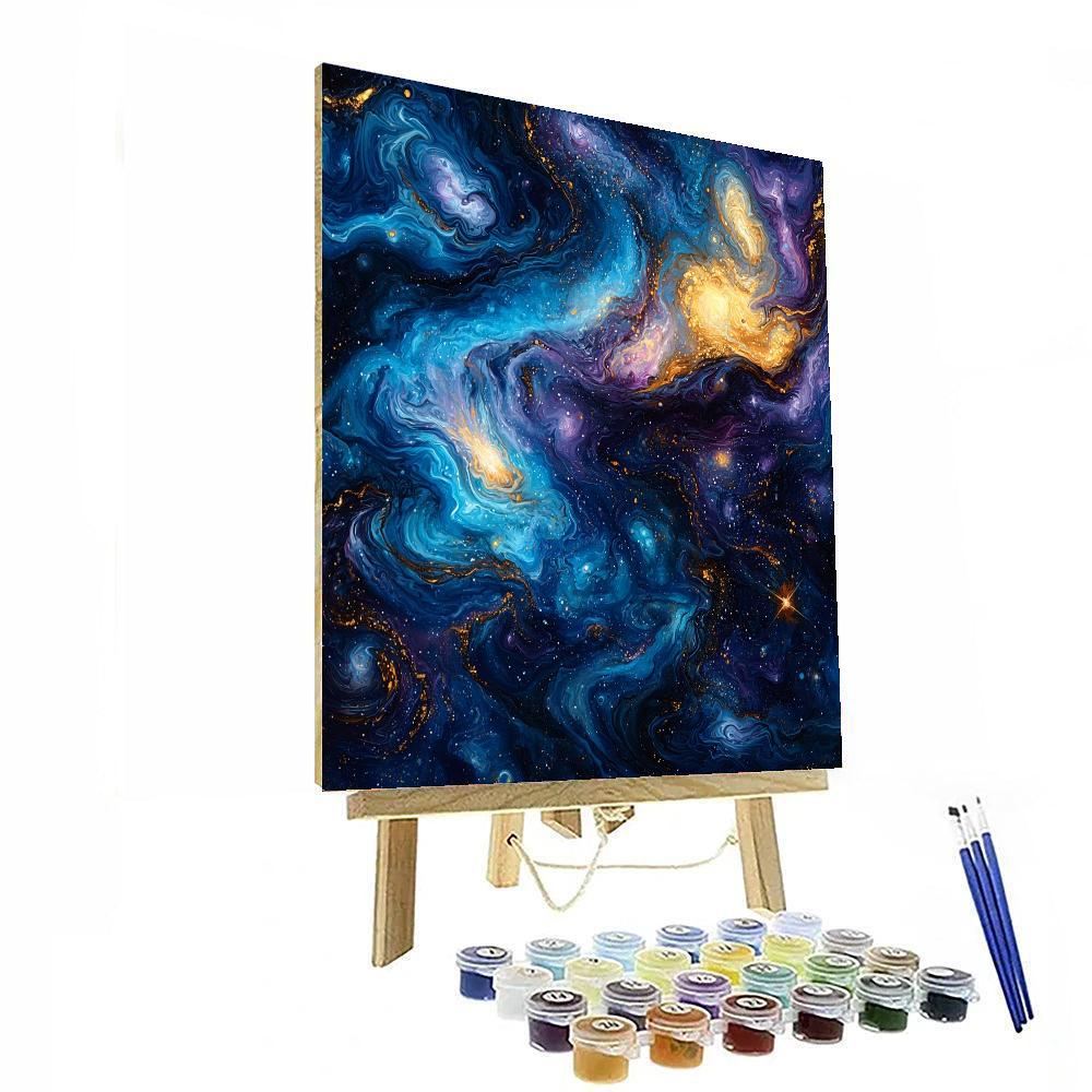Michelangelo Inspired Celestial Embers  DIY Paint By Numbers