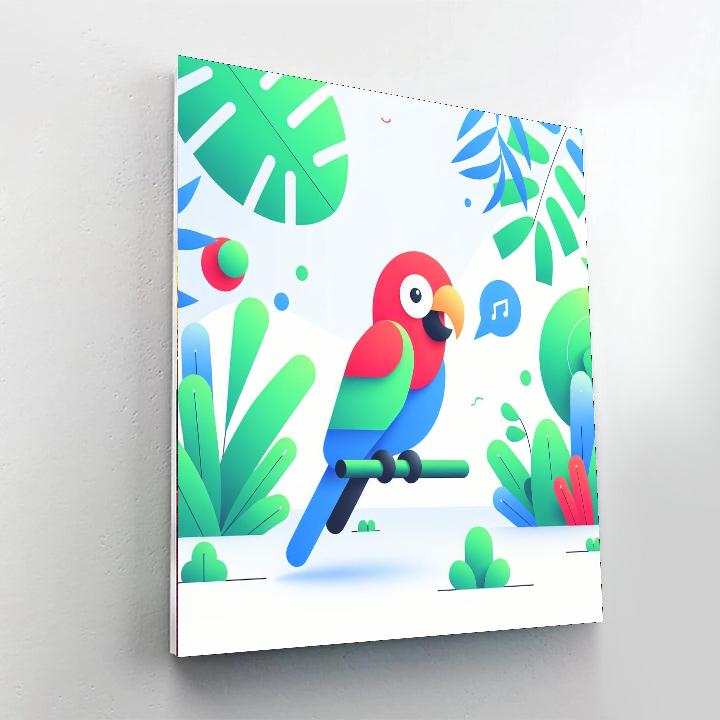 Singing Parrot's Jungle Tune Numbered Painting Kits