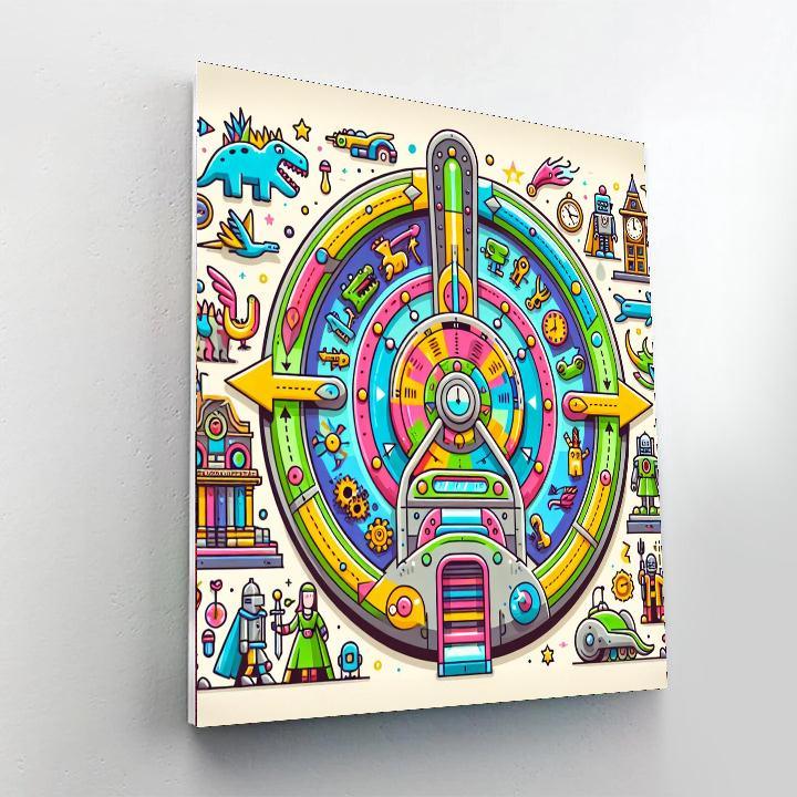 Time Traveling Adventures Paint By Numbers Art