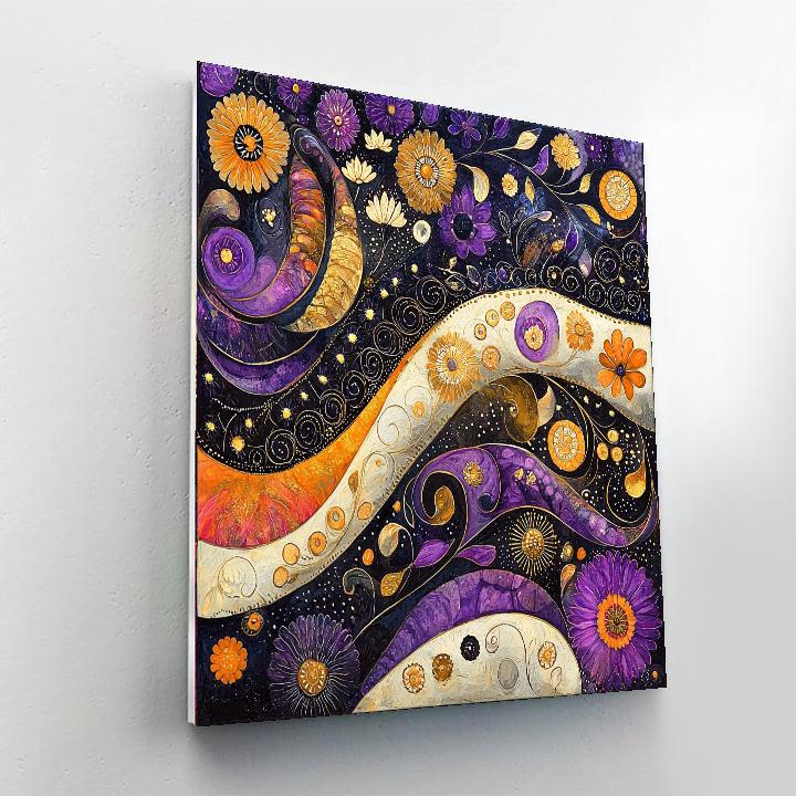 Gustav Klimt Inspired Ornate Whimsy  Paint By Numbers Art