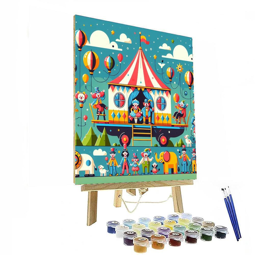 Colorful Circus Caravan Paint By Number