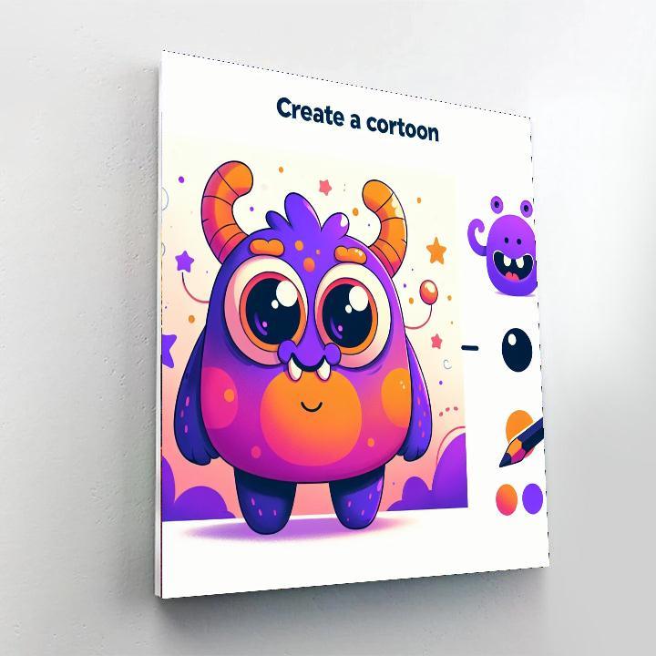 Joyful Little Monster Paint By Numbers Kits