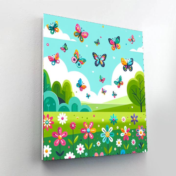 Bright Butterflies Of Happiness Painting By Numbers Kit