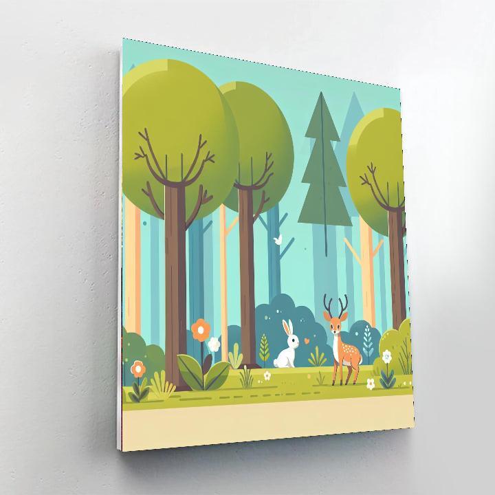 Cozy Woodland Getaway Paint By Color
