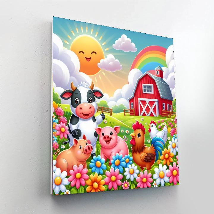 Adorable Farm Life Painting By Numbers Kit