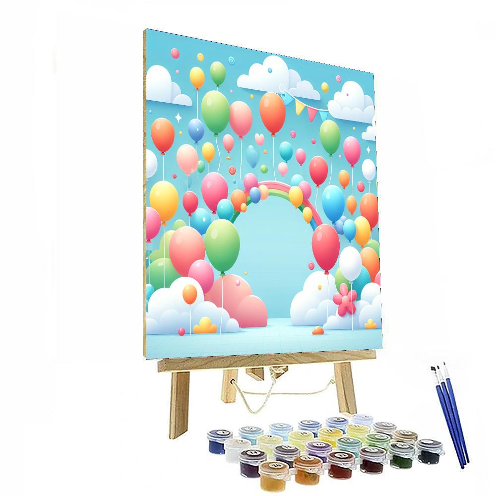 Blissful Balloon Festival Painting Number Kit
