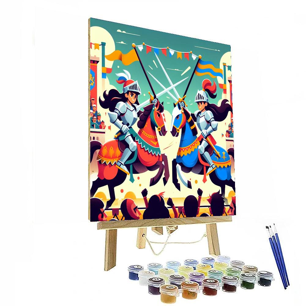 Knights' Jousting Tournament Painting By Numbers Kit