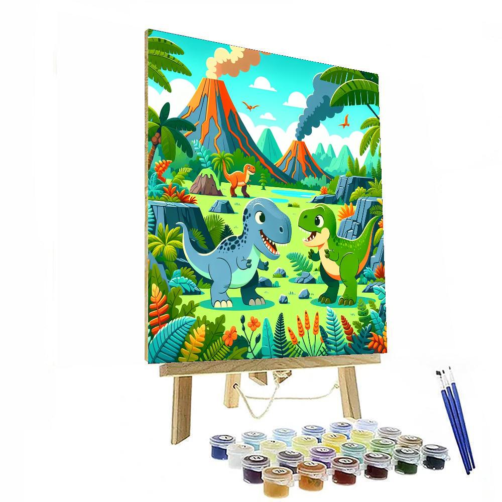 Dinosaurs On The Loose Number Painting