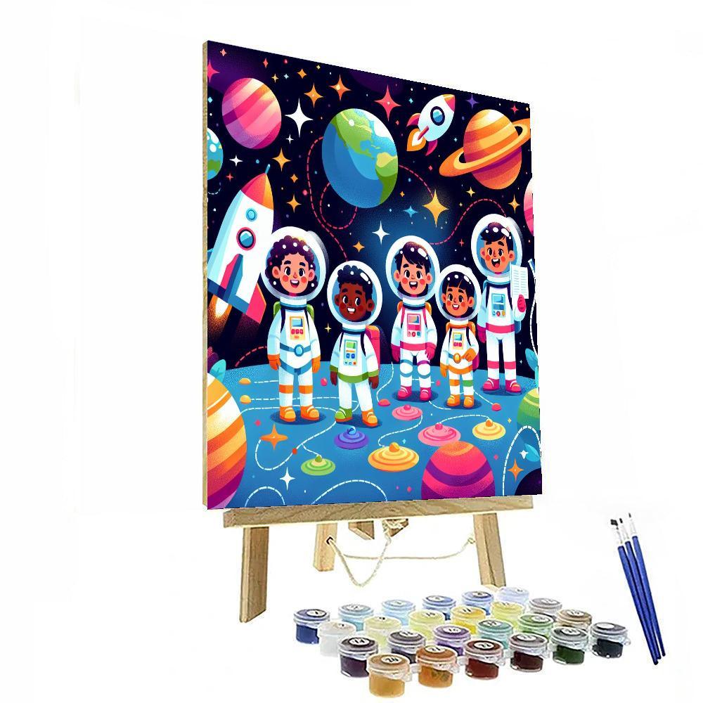 Galactic Star Mission Painting Number Kit
