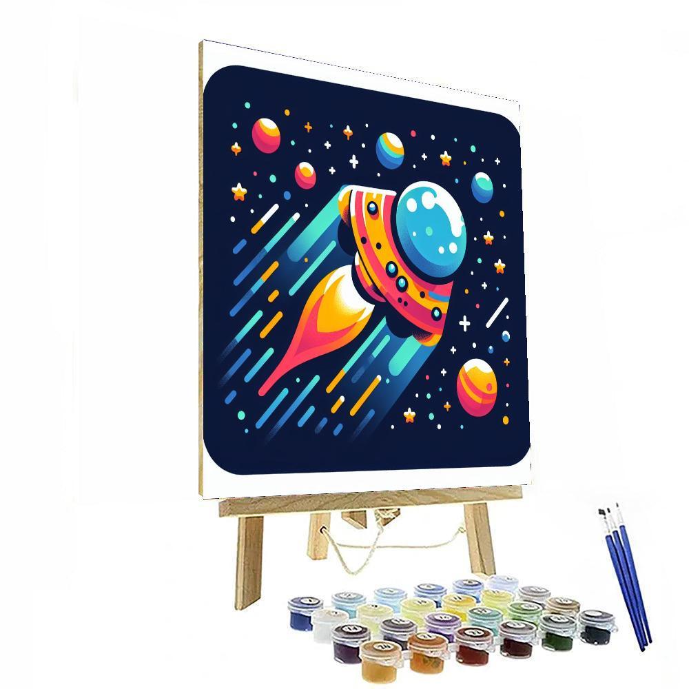 Adventurous Spaceship Paint By Color