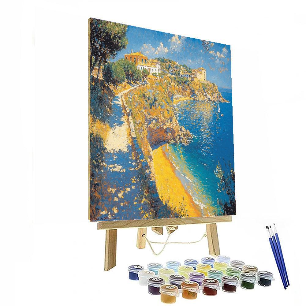 Joaquin Sorolla Inspired Radiant Mediterranean Coastline  Paint By Numbers