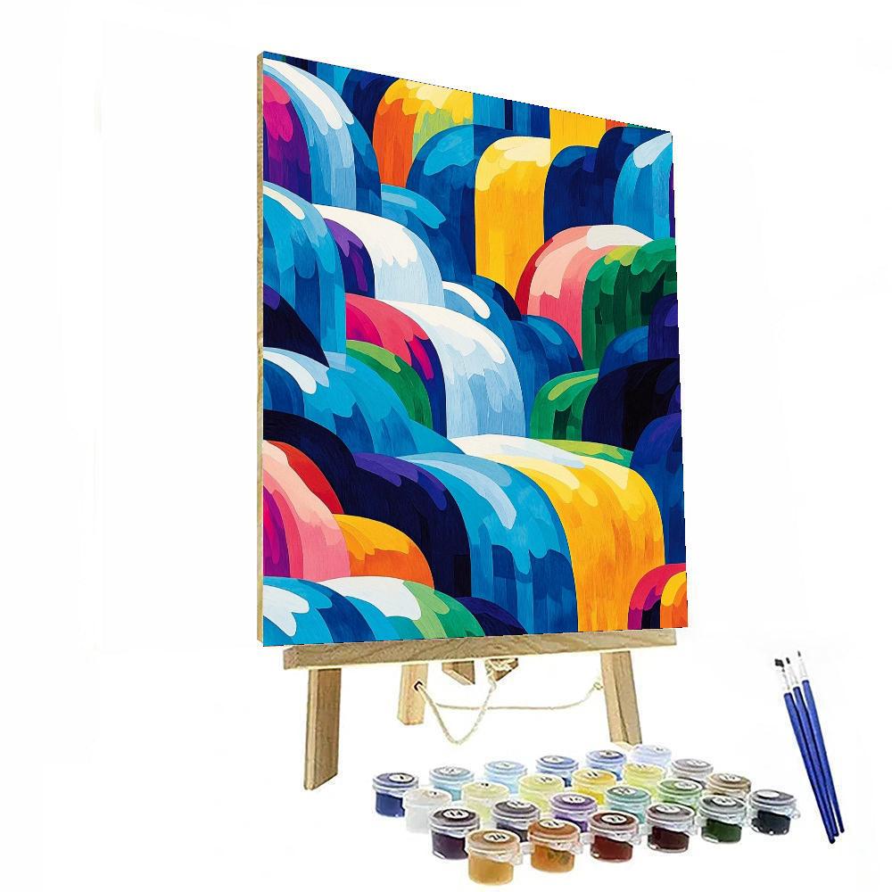 Frida Kahlo Inspired Cascades Of Color  Numbered Painting Kits