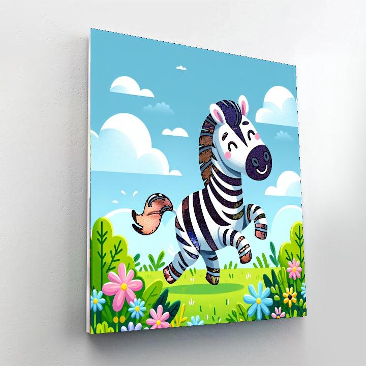 Dashing Zebra Numbered Painting Kits