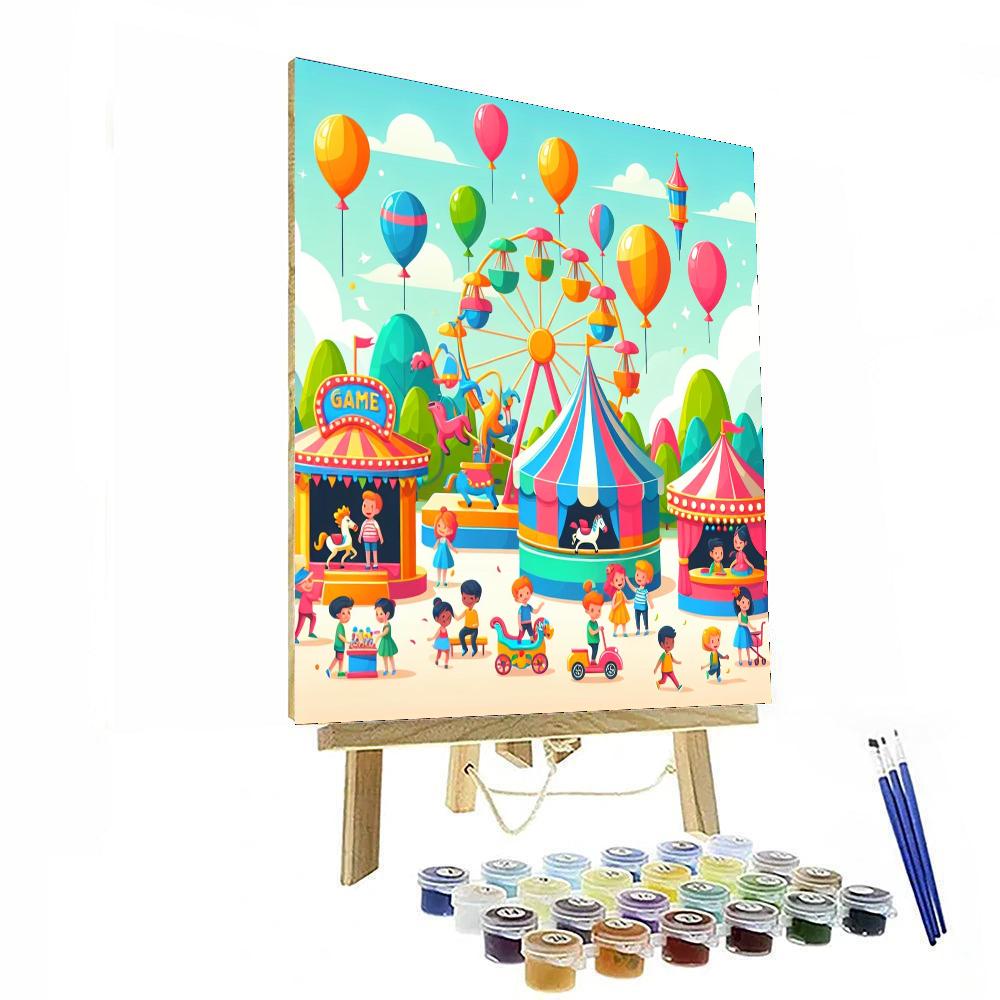 Fun Fair Day Paint By Numbers Art