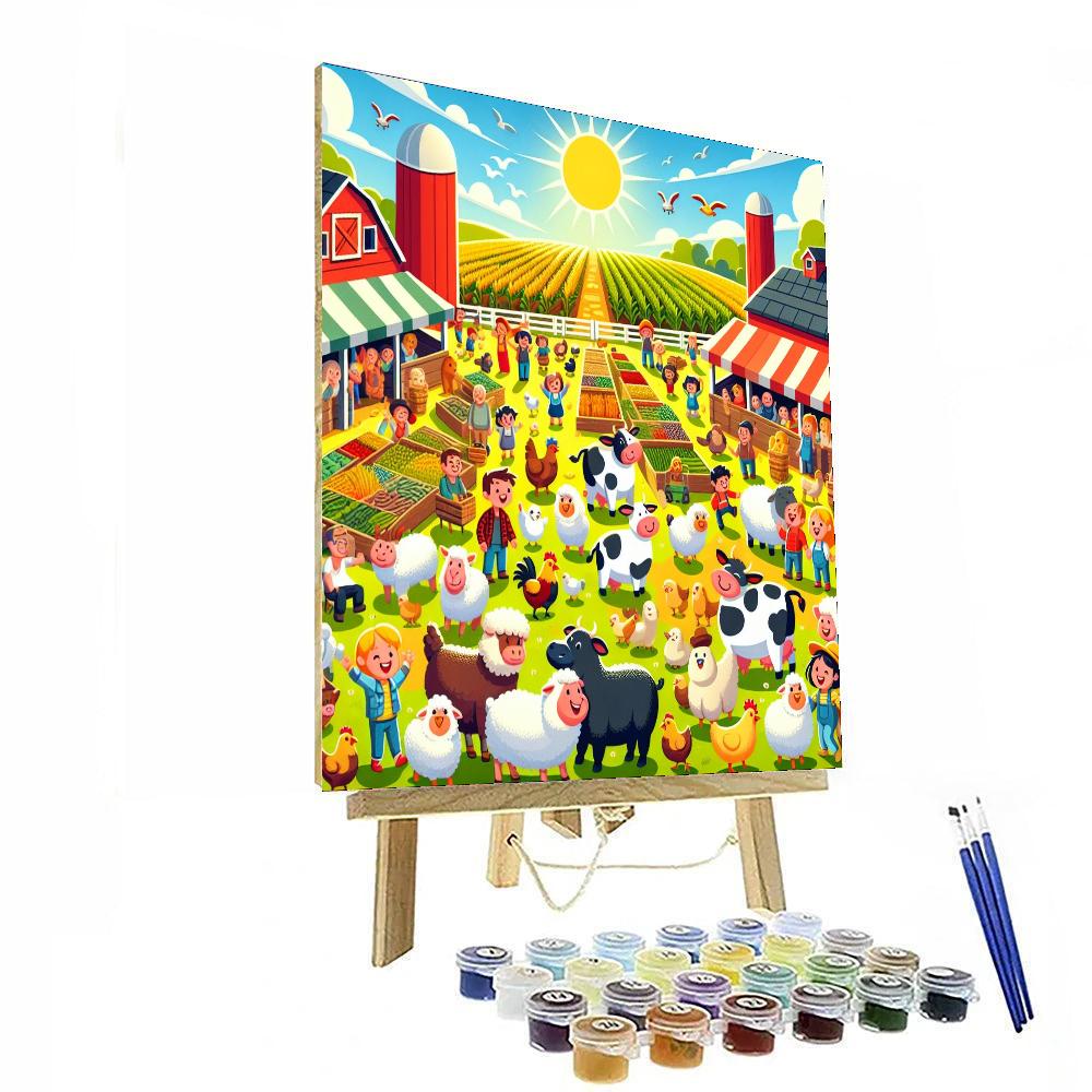 Sunny Day Farm Fest Paint By Numbers