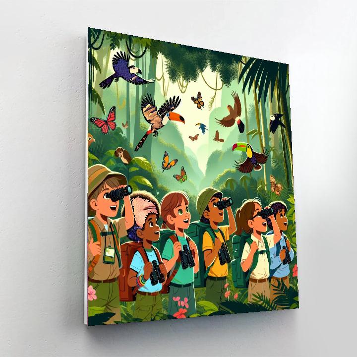 Explorer's Rainforest Adventure Painting Number Kit