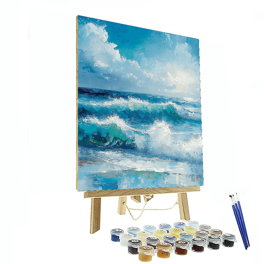 Turner Inspired Ocean Waves in Motion - DIY Painting By Numbers Kit