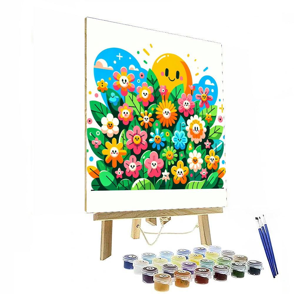 Bright And Cheery Flowers Paint By Color