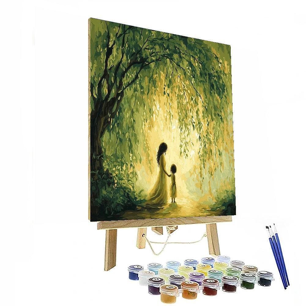 Under The Willow's Embrace Paint By Number
